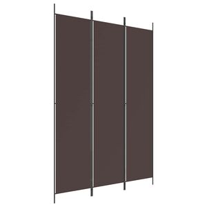 vidaXL Parawan 3-panelowy, brązowy, 150x220 cm, tkanina