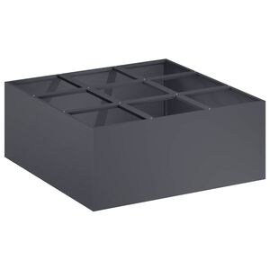 vidaXL Doniczka ogrodowa antracytowy 100 x 100 x 20 cm Stal zimnogięta
