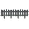 vidaXL Obrzeża trawnikowe, 25 szt., antracytowe, 10 m, PP