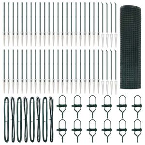 vidaXL Słupek ogrodzeniowy. Zielony 100 x 0,8 m (siatka 16 x 16 mm)