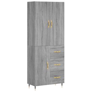 vidaXL Witrynka szary dąb sonoma 69,5x34x180cm materiał drewnopochodny