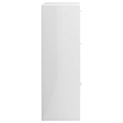 vidaXL Szafka, biała na wysoki połysk, 60x29,5x90 cm, płyta wiórowa