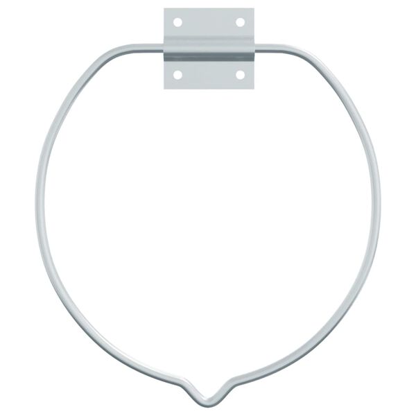 vidaXL Uchwyt na wiadro, ścienny, srebrny, stalowy