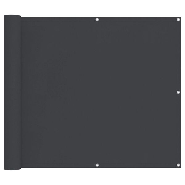 vidaXL Ekran balkonowy Czarny 100 x 500 cm Materiał Oxford