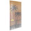 vidaXL Zasłona do drzwi z motywem owad&oacute;w Palma 100x220 cm Bambus