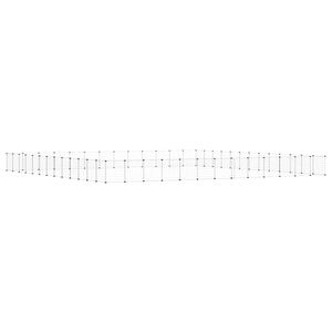 vidaXL Klatka dla zwierząt z bramką, 52 panele, czarna, 455x455x35 cm, stal