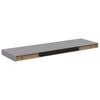 vidaXL P&oacute;łki ścienne, 2 szt, szare, 80 x 23,5 x 3,8 cm, MDF