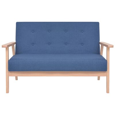 vidaXL 2-osobowa sofa tapicerowana, niebieska