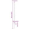 vidaXL Słupek ogrodzeniowy. 22 pcs Srebrny 180 cm Stal