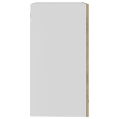 vidaXL Szafka wisząca z szybą, kolor dąb sonoma, 40x31x60 cm