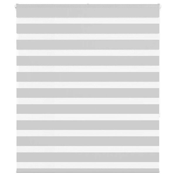vidaXL Roleta zebra, jasnoszara, szerokość tkaniny 125,9cm, poliester