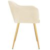 vidaXL Krzesła stołowe, 2 szt., kremowe, obite aksamitem