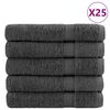 vidaXL Ręczniki premium, SOLUND, 25 szt., antracytowe, 100x200 cm, 600 g/m&sup2;