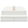 vidaXL Rama ł&oacute;żka z miejscem na przechowywanie z szufladą Biały 75 cm