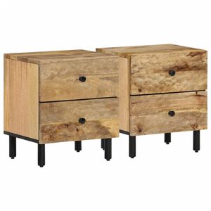 vidaXL Szafki nocne, 2 szt., 40x33x46 cm, lite drewno mango