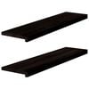 vidaXL Stopnie schodowe 2 szt. brązowoczarne 100x30x2 cm lite drewno dębowe