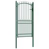 vidaXL Brama ogrodzeniowa EMMEN z kolcami stalowa 104x147 cm zielona