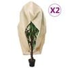 vidaXL Kaptury ochronne z suwakiem, 2 szt., 70 g/m&sup2; 3,93x3,5 m