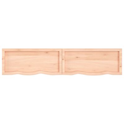 vidaXL Blat do łazienki, 180x40x(2-4) cm, surowe, lite drewno