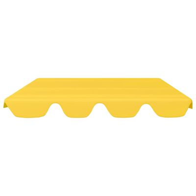 vidaXL Zadaszenie do huśtawki ogrodowej, żółte, 150/130x105/70 cm
