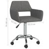 vidaXL Obrotowe krzesła stołowe, 4 szt., ciemnoszare, obite tkaniną