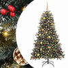 vidaXL Sztuczna choinka z podstawą Zielony 180 cm PVC, plastik i stal