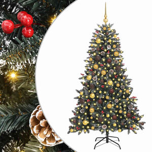 vidaXL Sztuczna choinka Zielony 180 cm PVC, plastik i stal
