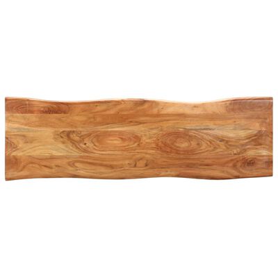 vidaXL Ławka z naturalną krawędzią, 160 cm, drewno akacjowe i stal
