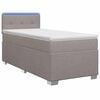 vidaXL Ł&oacute;żko Box Spring z materacem i LED Ciemnoszary 90 x 200 cm