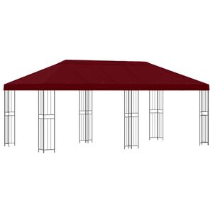 vidaXL Altana z bokami 6 x 3 m bordowy Poliester i Stal 190
