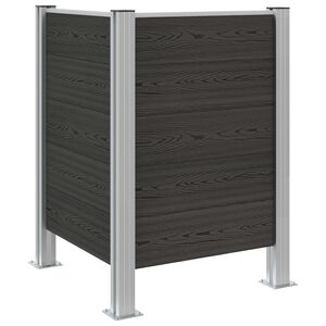 vidaXL Ogrodzenie na Kosz na Śmieci Szary 85 x 85 x 115 cm