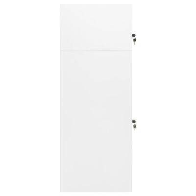 vidaXL Szafka na siodło, biała, 53x53x140 cm, stalowa