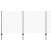 vidaXL Ogrodzenie z słupkiem Szary 1,2 x 10 m Stal i PVC