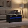 vidaXL Stolik kawowy Ze LED Lights Czarny Dąb 90 x 50 x 45 cm