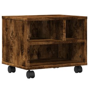 vidaXL Stojak pod drukarkę, z kółkami, przydymiony dąb, 41x32x34,5 cm