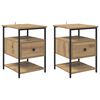 vidaXL Szafka Nocna z szufladą 2 pcs Dąb rzemieślniczy 40 x 42 x 56 cm