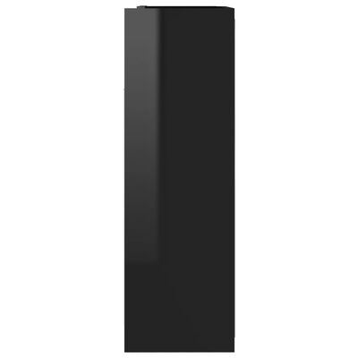 vidaXL Szafka z lustrem, wysoki połysk, czarna, 62,5x20,5x64 cm
