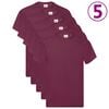 Fruit of the Loom Oryginalne T-shirty, 5 szt., burgund, S, bawełna