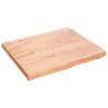 vidaXL Blat do łazienki, jasnobrązowy, 60x50x(2-4) cm, lite drewno