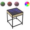 vidaXL Stolik nocny z LED Infinity, dąb sonoma, 40x40x51 cm