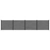 vidaXL Panel ogrodzeniowy 4 pcs WPC i aluminium Szary