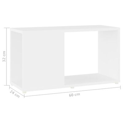 vidaXL Szafka pod TV, biała, 60x24x32 cm, materiał drewnopochodny
