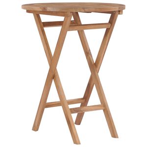 vidaXL Składany st&oacute;ł ogrodowy, 60 cm, lite drewno tekowe