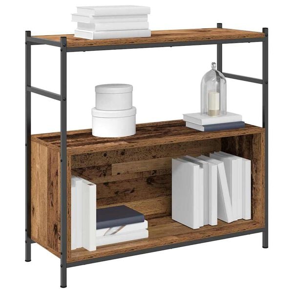 vidaXL Półka na książki Wędzony dąb 80 x 30 x 78.5 cm