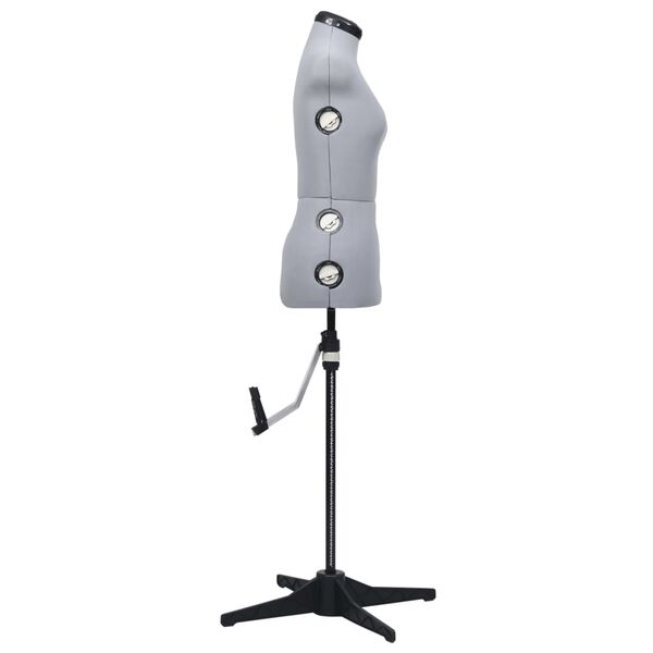 vidaXL Manekin krawiecki damski, regulowany, szary, S, rozmiar 33-40