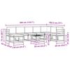 vidaXL Zestaw sof na zewnątrz z poduszką 9 pcs Naturalny i Jasny Szary