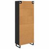 vidaXL Highboard z szufladą 2 pcs Czarny Dąb 69,5 x 34 x 180 cm