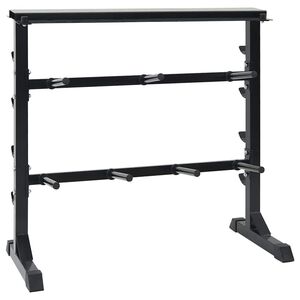 vidaXL Stojak na hantle Czarny 99 x 45 x 95,5 cm