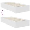 vidaXL Ramka ł&oacute;żka Białe i srebro 75 x 190 cm Materiał drewnopochodny