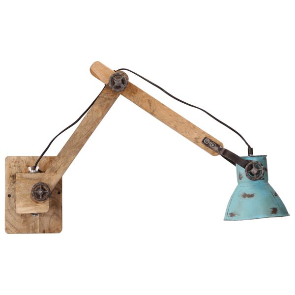 vidaXL Kinkiet, 25 W, postarzany niebieski, 96x15x20 cm, E27